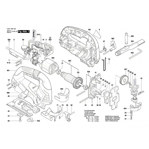 Запчасти для лобзика Bosch GST 90BE